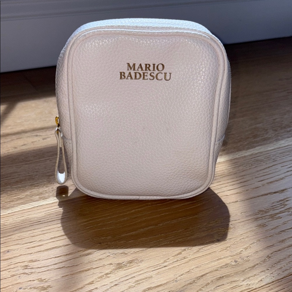 Mario Badescu faux leather White Pouch